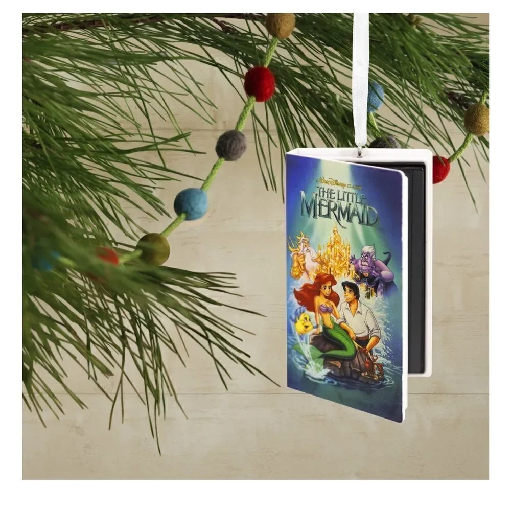 Hallmark Disney The Little Mermaid Retro Video Cassette Case Ornament NWT